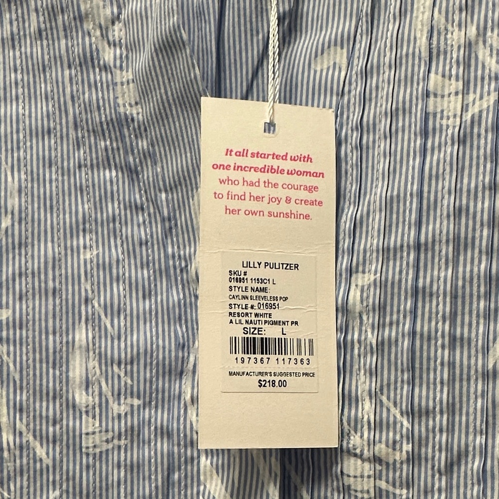 Lilly Pulitzer Light Blue Sailboat Tiered Sleeveless Dress - Picture 4 of 8